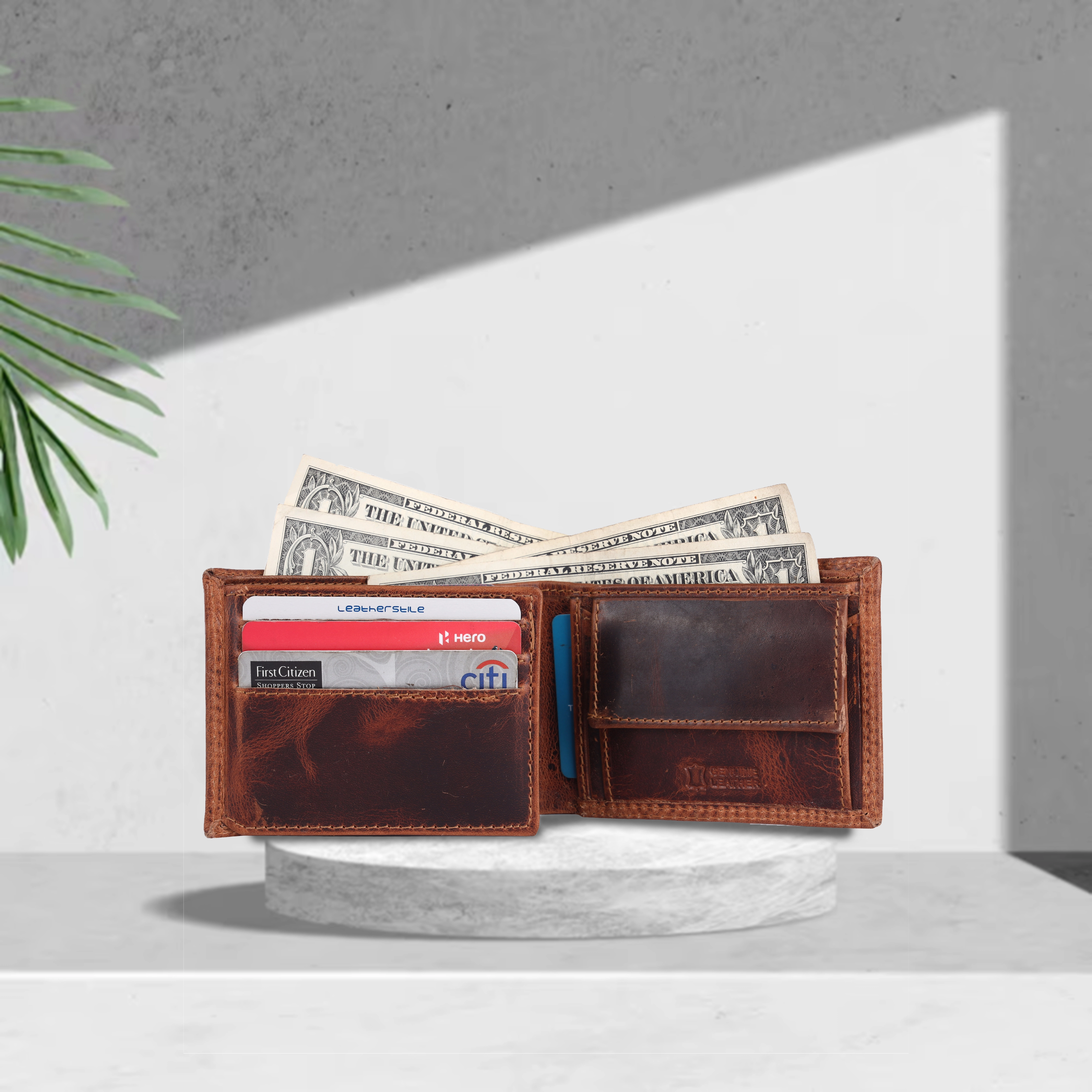 Men's Leather Wallet (Tan)