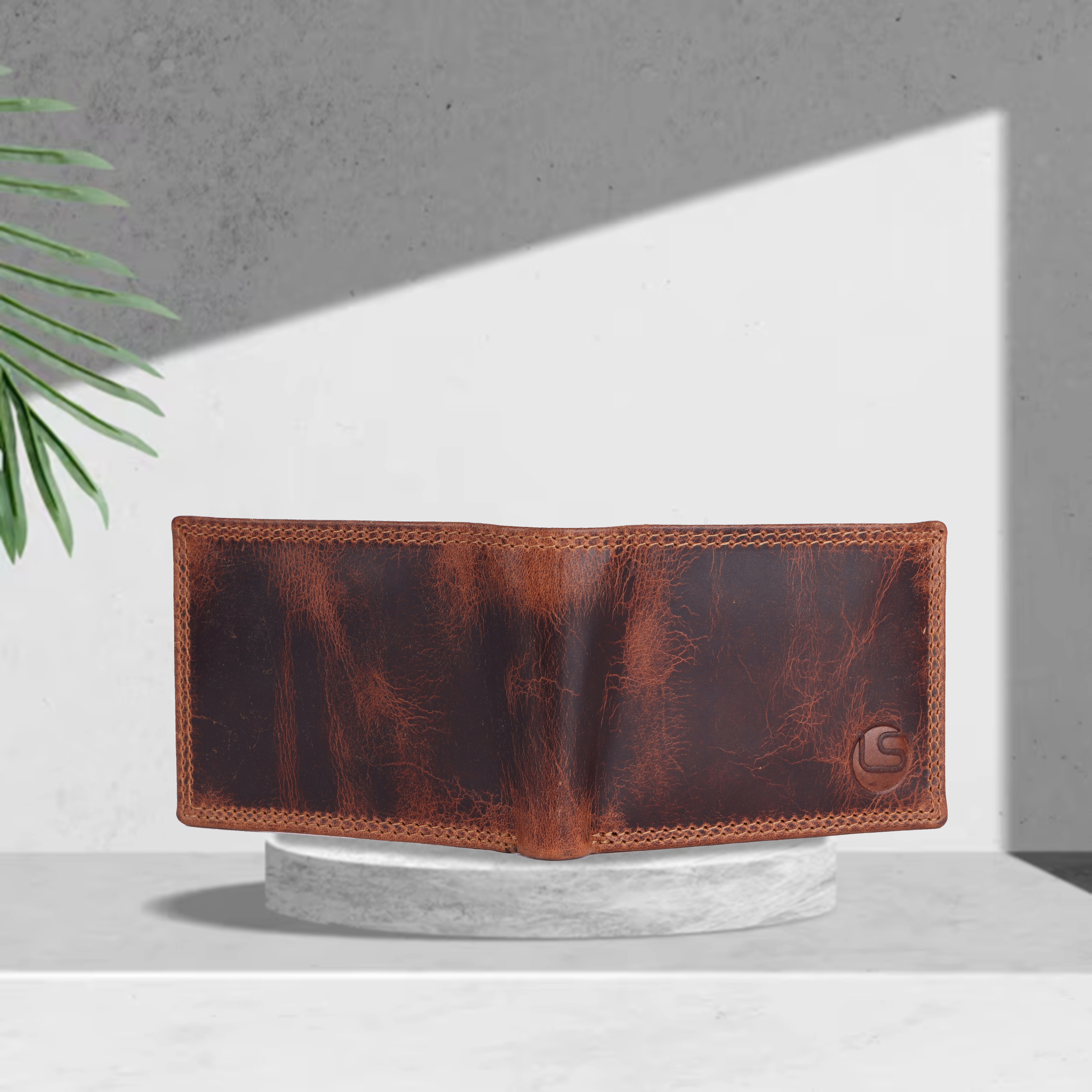 Men's Leather Wallet (Tan) image 3