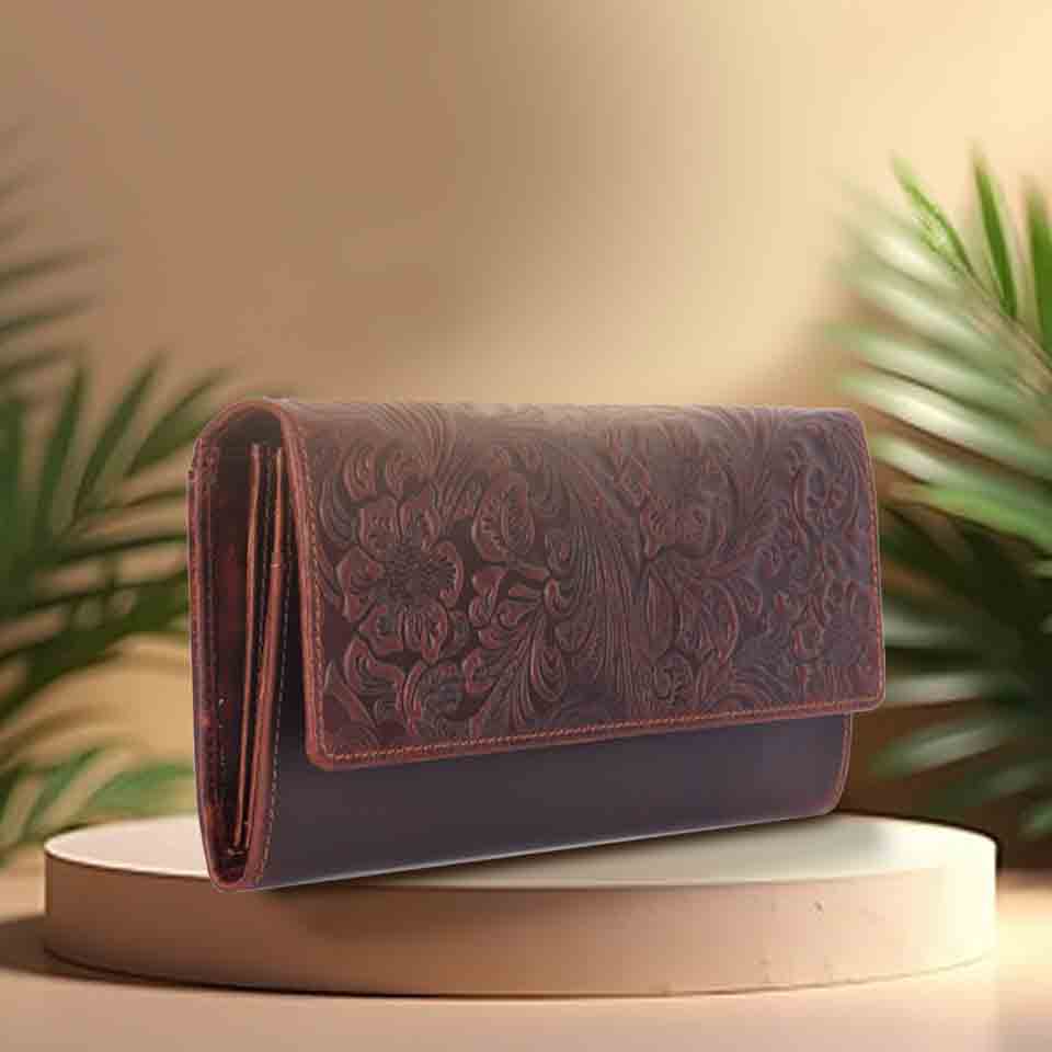 Oil Pull-Up Leather Ladies Purse